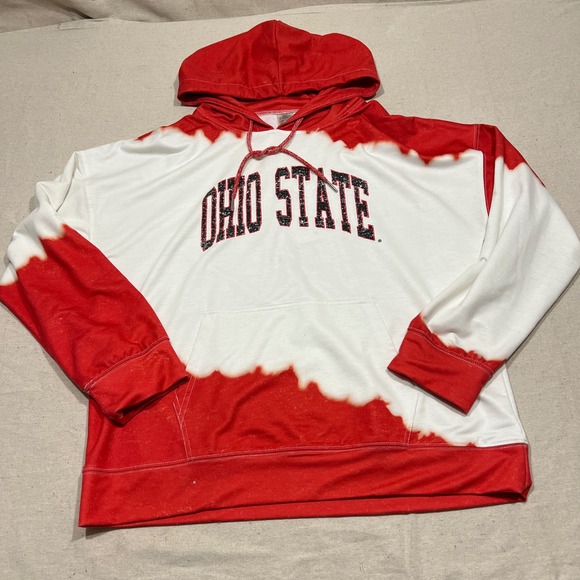 Gameday Couture Ohio State Buckeyes Bleached Tie Dye Hoodie XL NCAA - Picture 2 of 7
